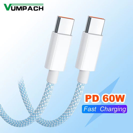 Usb C Type C Cable Fast Charging Data Cord C to C Cable for Iphone 15 Pro Samsung Xiaomi Huawei Charging Type C Cable