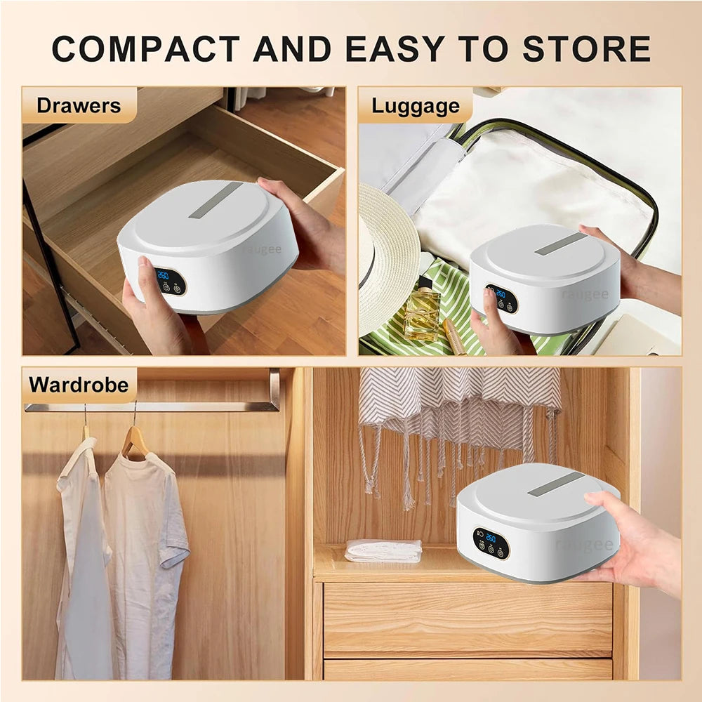 Compact Electric Clothes Dryer with Remote Control - Multifunctional & Timed Warm Laundry Solution