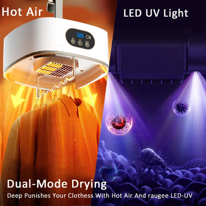 Compact Electric Clothes Dryer with Remote Control - Multifunctional & Timed Warm Laundry Solution